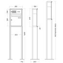 Briefkasten Freistehend Standard - 3 Fach