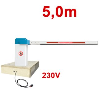 Mobile Komplettschranke S5000 mit Fertigfundament (230V)