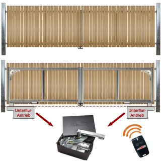 2-flüglig Drehtor Bausatz H=80 B=400 mit Antrieb