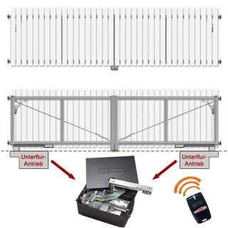 2-flüglig Drehtor Bausatz H=100 B=450 mit Antrieb