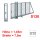Freitragendes Stahl-Schiebetor S130, ohne Antrieb 1,45m 7,5m Verkehrsweiss RAL 9016 Stabgitter