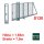 Freitragendes Stahl-Schiebetor S130, ohne Antrieb 1,65m 7,0m Moosgrün RAL 6005 Stabgitter