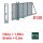 Freitragendes Stahl-Schiebetor S130, ohne Antrieb 1,95m 6,5m Moosgrün RAL 6005 Torfüllung 25x25mm