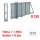 Freitragendes Stahl-Schiebetor S130, ohne Antrieb 1,95m 6,5m Verkehrsweiss RAL 9016 Torfüllung 25x25mm