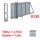 Freitragendes Stahl-Schiebetor S130, ohne Antrieb 2,15m 7,5m Fenstergrau RAL 7040 Torfüllung 25x25mm