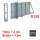 Freitragendes Stahl-Schiebetor S130, ohne Antrieb 2,4m 7,0m Anthrazit RAL 7016 Torfüllung 25x25mm