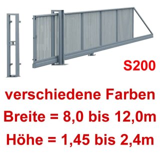 Freitragendes Stahl-Schiebetor S200, ohne Antrieb