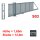 Freitragendes Stahl-Schiebetor S200, ohne Antrieb 1,65m 12,0m Anthrazit RAL 7016 Torfüllung 25x25mm
