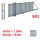 Freitragendes Stahl-Schiebetor S200, ohne Antrieb 1,95m 8,0m Fenstergrau RAL 7040 Torfüllung 25x25mm
