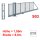 Freitragendes Stahl-Schiebetor S200, ohne Antrieb 1,95m 8,0m Verkehrsweiss RAL 9016 Stabgitter