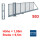 Freitragendes Stahl-Schiebetor S200, ohne Antrieb 1,95m 9,5m Enzianblau RAL 5010 Stabgitter