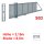 Freitragendes Stahl-Schiebetor S200, ohne Antrieb 2,15m 8,5m Verkehrsweiss RAL 9016 Torfüllung 25x25mm
