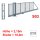 Freitragendes Stahl-Schiebetor S200, ohne Antrieb 2,15m 10,0m Verkehrsweiss RAL 9016 Stabgitter