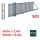 Freitragendes Stahl-Schiebetor S200, ohne Antrieb 2,4m 8,0m Moosgrün RAL 6005 Torfüllung 25x25mm