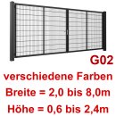 Zweiflügeliges Industrie Stahl-Drehtor G02, ohne...