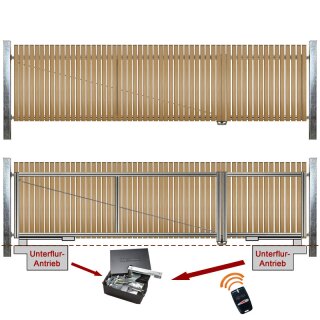 Münchner Modell Drehtor H=140 B=350 mit Antrieb