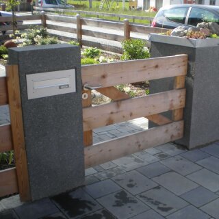 Massivsäule 50x22cm, Gerade 100-180cm Granit anthrazit