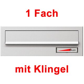 Briefkasten 1 Fach mit Klingel und Durchwurfkasten "Dresden"