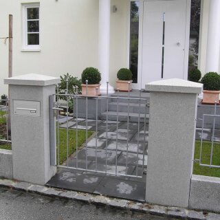 Hohlsäule 50x35cm Länge nach Maßangabe, Gerade 100-180cm, Naturgrau gestrahlt