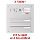 Briefkasten 2 F&auml;cher mit Klingel, Sprechfeld und Durchwurfkasten &quot;Berlin&quot;