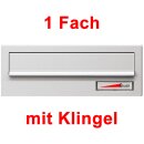 Briefkasten 1 Fach mit Klingel und Durchwurfkasten...