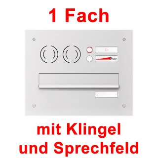 Briefkasten 1 Fach mit Klingel, Sprechfeld und Durchwurfkasten "Berlin"
