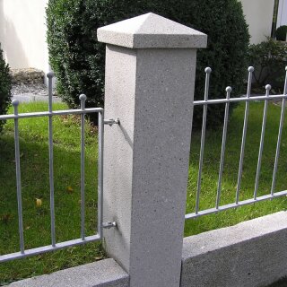 Zwischensäule 20x20cm Länge nach Maßangabe, 100-180cm Granit anthrazit