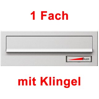 Briefkasten 1 Fach mit Klingel und Durchwurfkasten "München"