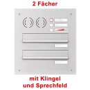 Briefkasten 2 Fächer mit Klingel, Sprechfeld und...