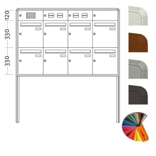 Briefkasten Freistehend Standard - 8 Fach