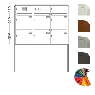 Briefkasten Freistehend Big Standard - 6 Fach