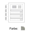Briefkasten Standard Türseitenteil BIG - 3 Fach, 1 reihig Weiß Aluminium