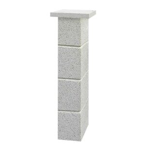 Zwischensäule "Castello" 16x16cm, mit Abdeckplatte 5, Muschelkalk