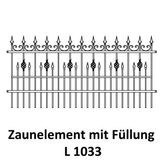 Zaunelemente L 1033 für private Zaunsysteme