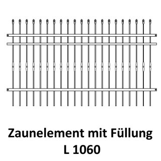 Zaunelemente L 1060 für private Zaunsysteme