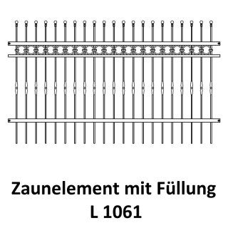 Zaunelemente L 1061 für private Zaunsysteme