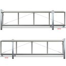 Schiebetor Hoftor Bausatz H=140, B=420, Freitragend