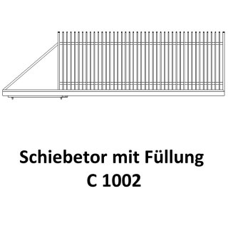 Schiebetor C 1002 für private Zaunsysteme