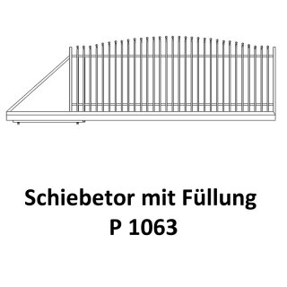 Schiebetor P 1063 für private Zaunsysteme