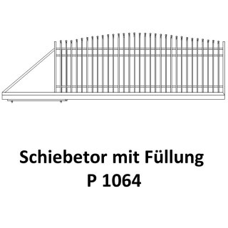 Schiebetor P 1064 für private Zaunsysteme