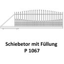 Schiebetor P 1067 für private Zaunsysteme