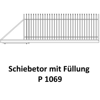 Schiebetor P 1069 für private Zaunsysteme