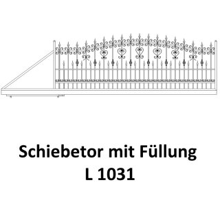 Schiebetor L 1031 für private Zaunsysteme