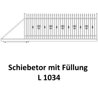 Schiebetor L 1034 für private Zaunsysteme