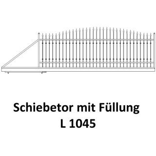 Schiebetor L 1045 für private Zaunsysteme