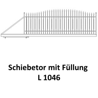 Schiebetor L 1046 für private Zaunsysteme