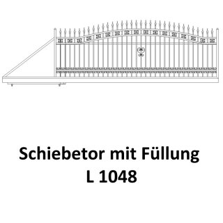 Schiebetor L 1048 für private Zaunsysteme