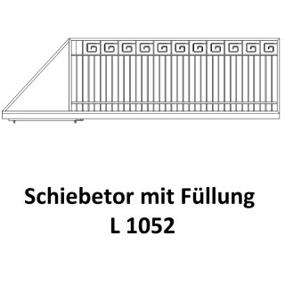 Schiebetor L 1052 für private Zaunsysteme