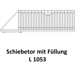 Schiebetor L 1053 für private Zaunsysteme