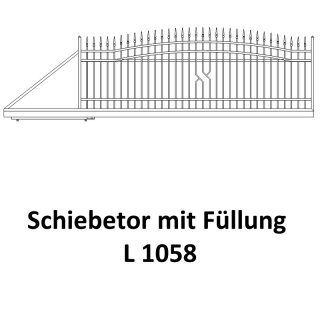 Schiebetor L 1058 für private Zaunsysteme